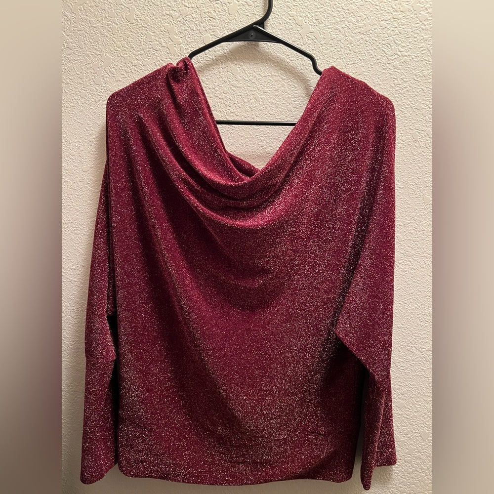 Tinsel slouch dress top